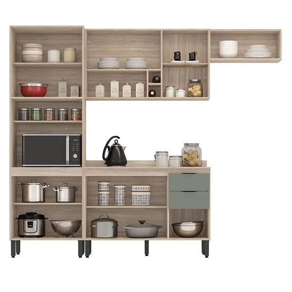 Cozinha Modulada Firenze FI0006 Avena Menta - Demóbile - Demobile Imagem de Cozinha Modulada Firenze FI0006 Avena Menta - Demóbile