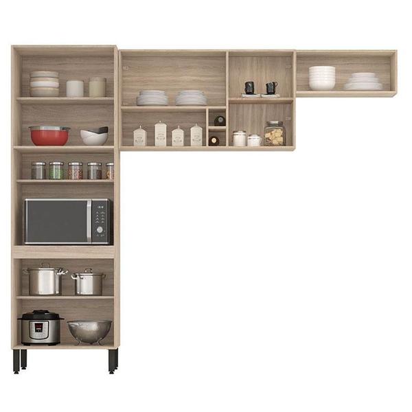Cozinha Modulada Firenze Fi0007 Avena Menta - Demóbile Imagem de Cozinha Modulada Firenze Fi0007 Avena Menta - Demóbile