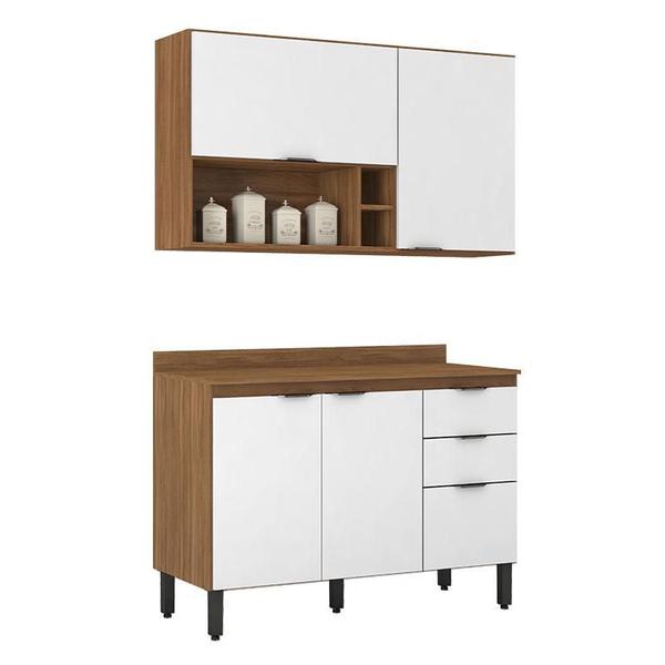 Cozinha Modulada Firenze FI0012 Amêndola Branco - Demóbile - Demobile Imagem de Cozinha Modulada Firenze FI0012 Amêndola Branco - Demóbile