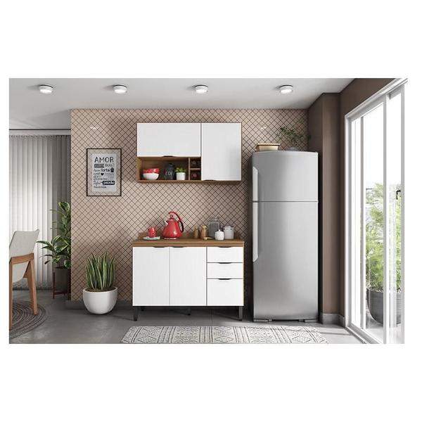 Cozinha Modulada Firenze FI0012 Amêndola Branco - Demóbile - Demobile Imagem de Cozinha Modulada Firenze FI0012 Amêndola Branco - Demóbile
