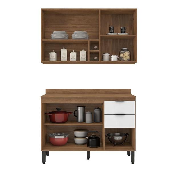 Cozinha Modulada Firenze FI0012 Amêndola Branco - Demóbile - Demobile Imagem de Cozinha Modulada Firenze FI0012 Amêndola Branco - Demóbile