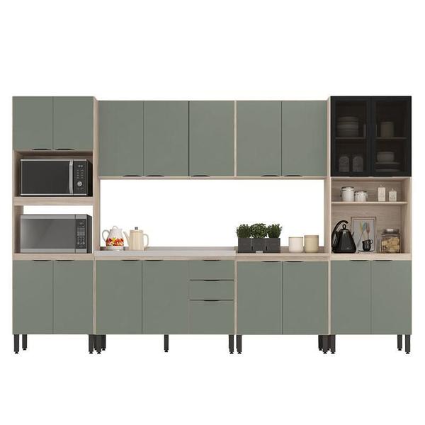 Imagem de Cozinha Modulada Firenze FMT006 Avena Touch Menta - Demóbile