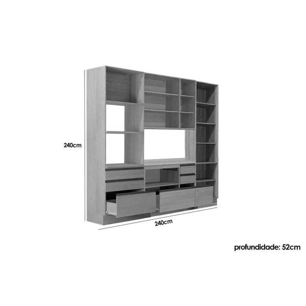 Imagem de Cozinha Modulada Kappesberg Maxxi 4 Peças (1 Armário + 1 Balcão + 2 Paneleiros) CPT46 Nogal-Kappesberg