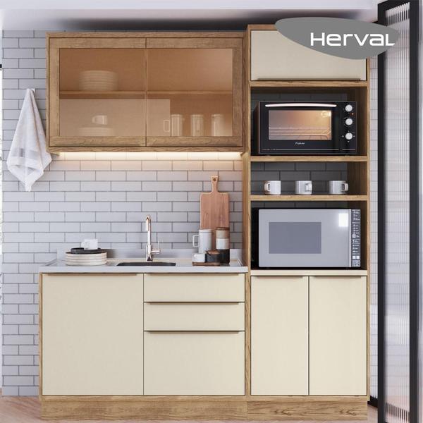 Imagem de Cozinha Modulada MDF 100% Herval Ten, 3 Peças, 190 cm