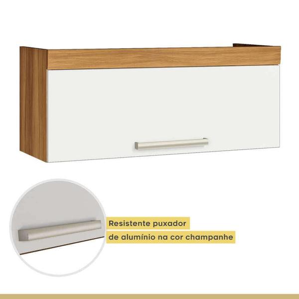Cozinha modulada Nesher Burguesa Premium 4 peças com Nicho Forno - Freijó/Branco Imagem de Cozinha modulada Nesher Burguesa Premium 4 peças com Nicho Forno - Freijó/Branco