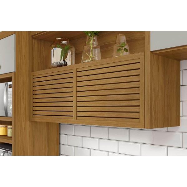 Cozinha Modulada Nesher Princesa 2 Peças (1 Armário + 1 Balcão) C2P21 Freijo/Off White Imagem de Cozinha Modulada Nesher Princesa 2 Peças (1 Armário + 1 Balcão) C2P21 Freijo/Off White