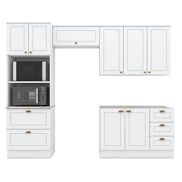 Cozinha Modulada Nova York 4 Peças Branco HP Henn Imagem de Cozinha Modulada Nova York 4 Peças Branco HP Henn