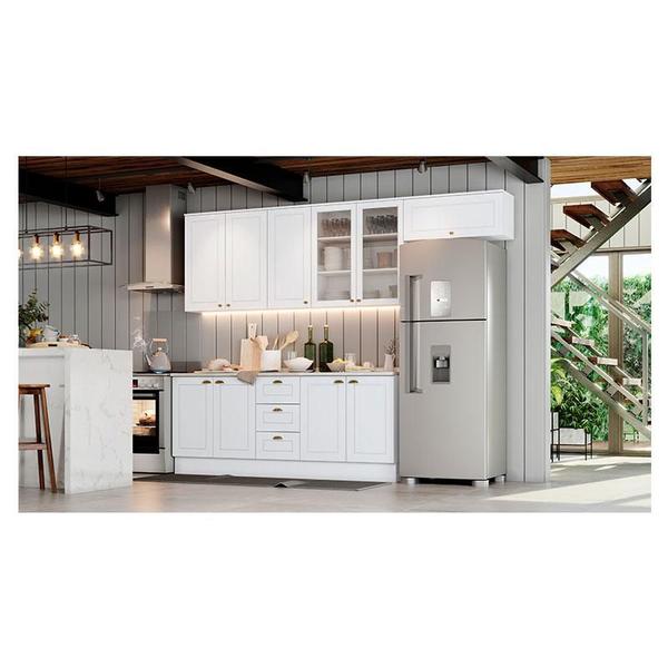 Imagem de Cozinha Modulada Nova York 6 Peças Branco HP com Tampo Calcare  Henn