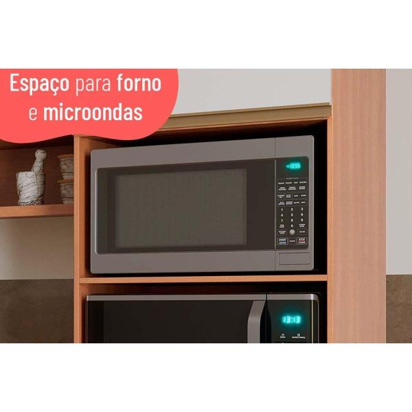 Imagem de Cozinha Modulada Telasul Thela Macadâmia Thela Macadâmia 5 Peças (2Aéreos+2Balcões+1Paneleiro) CZC23 Freijo/Branco-Telasul