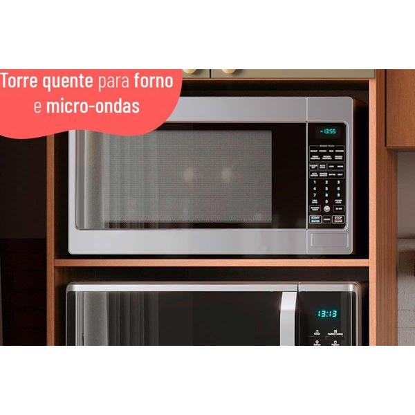 Imagem de Cozinha Modulada Telasul Thela Sálvia Thela Sálvia 6 Peças (3Aéreos+2 Balcões+1Paneleiro) CZC36 Freijo/Verde-Telasul