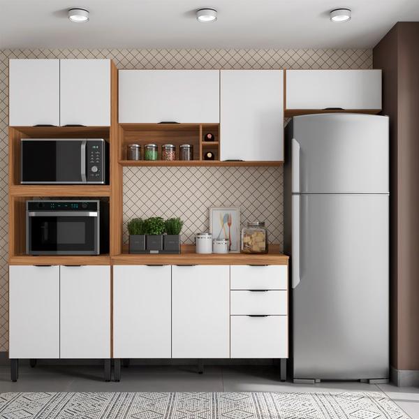 Imagem de Cozinha Modular Com 4 Peças Firenze Composição 03 Amendola Branco Demóbile