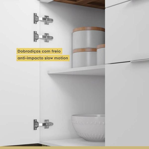 Imagem de Cozinha Modular Marquesa com 4 Peças Branco em MDF Móveis Nesher