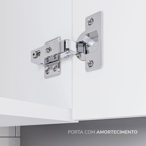 Imagem de Cozinha Pérola 4 Peças Torre Quente Aéreo 3 Portas e Balcão 2 Gavetas 3 Portas com Tampo Yescasa