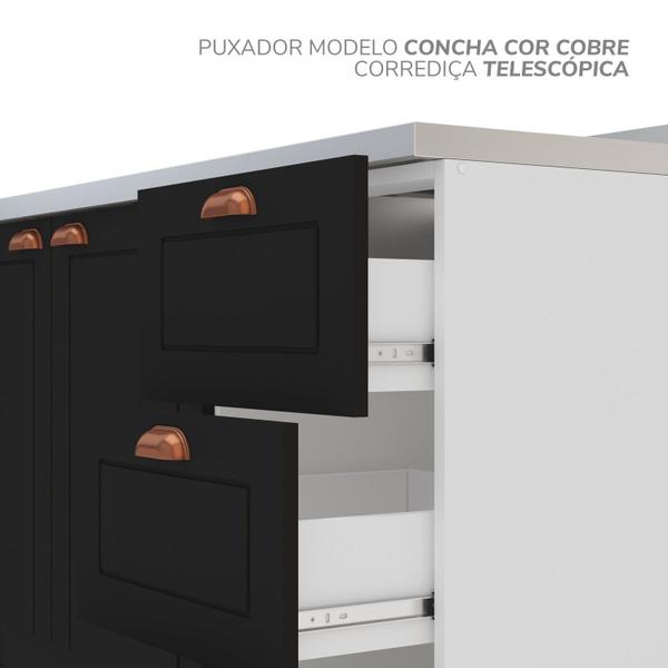 Cozinha Pérola com Rodapé 4 Peças Aéreos com 5 Portas, Balcão 2 Gavetas 3 Portas e Balcão 2 Portas Y - Yescasa Imagem de Cozinha Pérola com Rodapé 4 Peças Aéreos com 5 Portas, Balcão 2 Gavetas 3 Portas e Balcão 2 Portas Y