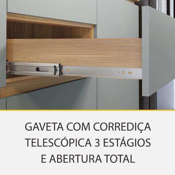 Imagem de Cozinha Rainha com 4 Peças 4 Portas 5 Gavetas Ripado em MDF 190cm de Largura Nesher