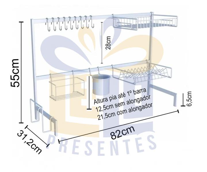 Imagem de Cozinha Suspensa Modular Autossustentável Escorredor 20 Peças