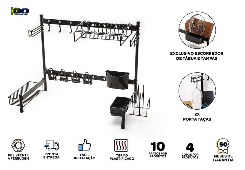 Imagem de Cozinha Suspensa Modular Luxuoso C/porta Taças 17 Peças