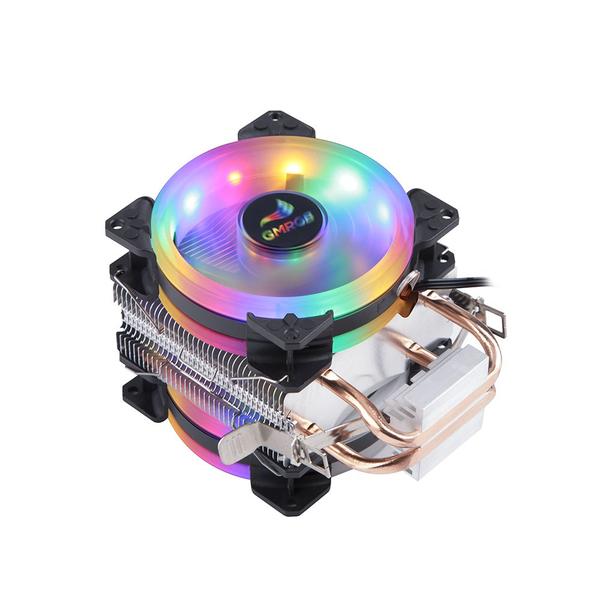 Imagem de CPU Cooler 3 Pinos GMRGB PC Silencioso Intel LGA 775 1200 1150 1151 1155 AM AM2 AM3 AM4 RGB