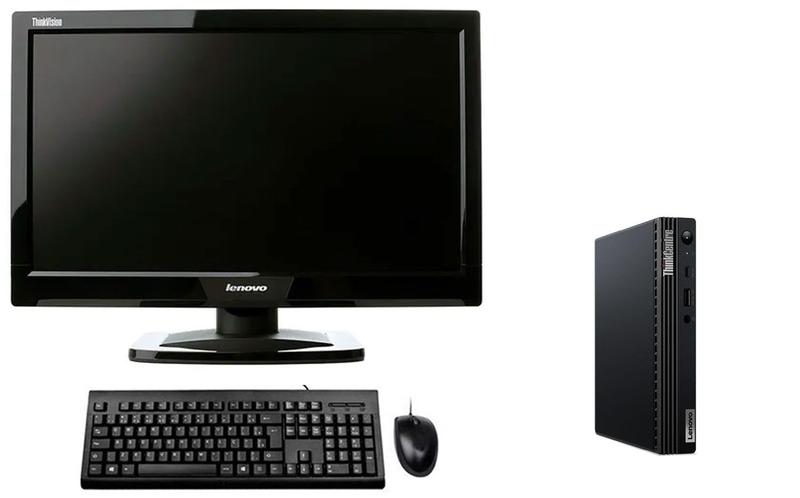 Imagem de Cpu + Monitor Lenovo Mini Thinkcentre M70q Core I3 10ger 16gb 240GB Ssd