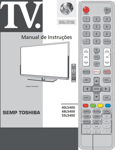 Imagem de CR PARA TV Semp TCL 55L5400 65L8400 DL2443W DL3245I DL3253 DL3253W DL3277I DL3945I L3977I DL4045I DL4845I