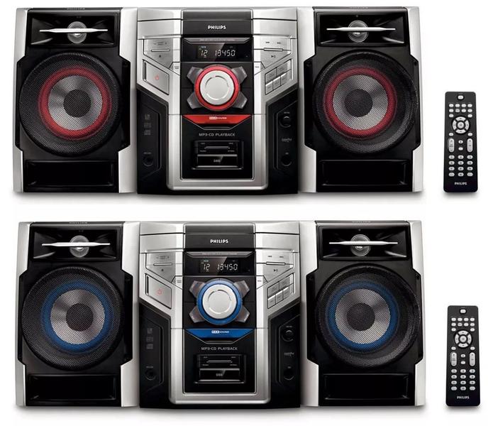 Cr philips rc2023627/02 system c/ disqueteira 3 cd mp3 link fw