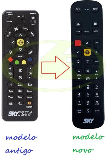 Imagem de Cr sky hdtv zapper tv hd slim plus ul2u repõe rc65sb shr01 ul2m ul1 sh01-500 sh10-500 sh20-100 sh26