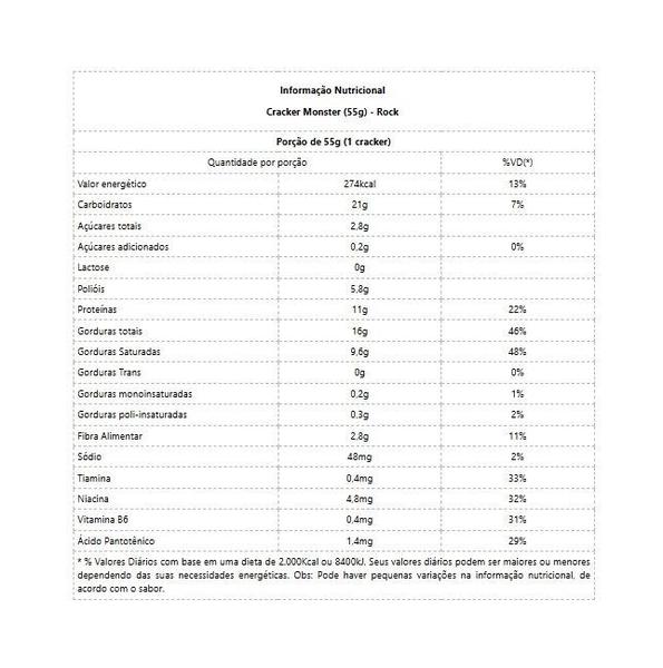 Imagem de Cracker Monster (55g) - Sabor: Chocolate Branco.