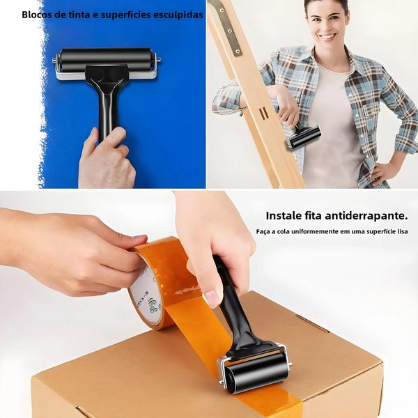 Imagem de Crafting Brayer Rolos 6/10cm Gravação Pincel Aplicador De Tinta Arte Artesanato Ferramenta De