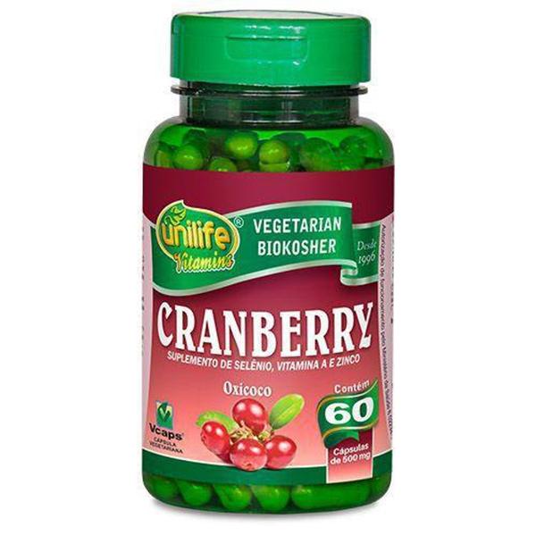 Imagem de Cranberry 60 Cápsulas Selênio Zinco (500mg) - Imunidade - Unilife