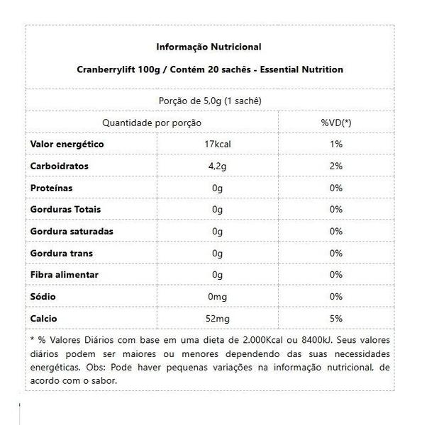 Imagem de Cranberry Lift Sachê (5g) - Padrão: Único