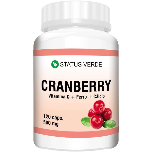 Imagem de Cranberry + Vitamina C + Ferro + Cálcio 120 Cápsulas de 500mg - Status Verde