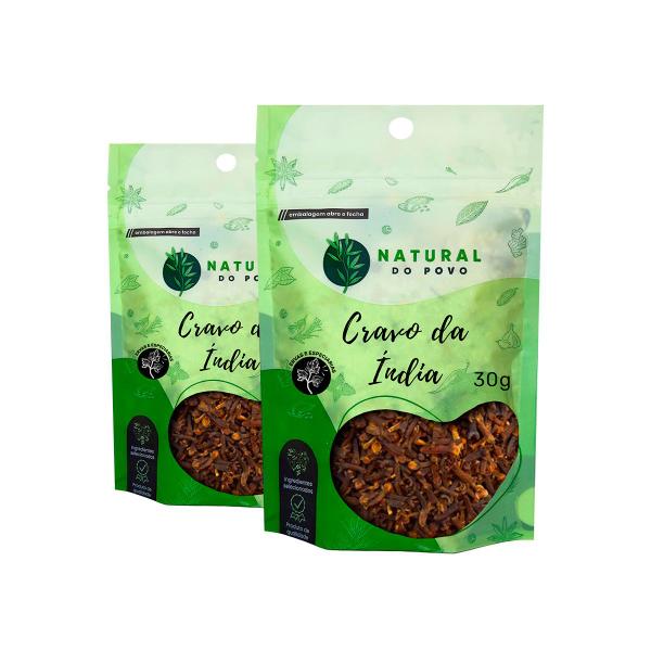 Cravo da Índia em Pó Puro Premium Alta Qualidade Pouch Kit 2 50g - Natural do Povo Imagem de Cravo da Índia em Pó Puro Premium Alta Qualidade Pouch Kit 2 50g