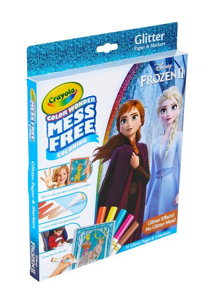 Crayola Frozen 2 Glitter Effects Color Wonder Set, Mess Free Coloring, Gift for Kids, 3, 4, 5, 6 Imagem de Crayola Frozen 2 Glitter Effects Color Wonder Set, Mess Free Coloring, Gift for Kids, 3, 4, 5, 6