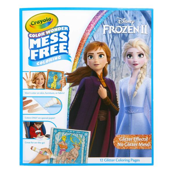 Crayola Frozen 2 Glitter Effects Color Wonder Set, Mess Free Coloring, Gift for Kids, 3, 4, 5, 6 Imagem de Crayola Frozen 2 Glitter Effects Color Wonder Set, Mess Free Coloring, Gift for Kids, 3, 4, 5, 6
