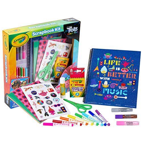 Imagem de Crayola Trolls World Tour, Kit Scrapbook, Trolls 2, Mais de 60 Materiais de Arte, Presente para Crianças, 5, 6, 7, 8