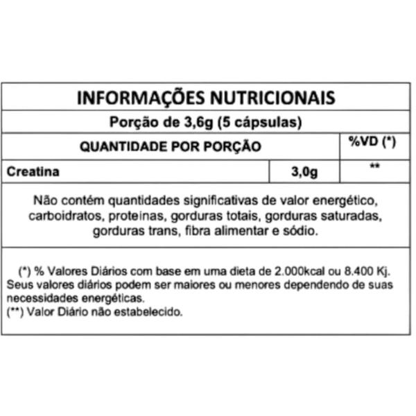 Imagem de Creatina 100% Pura 180 Cáps 720mg + Batata Doce em Pó 1Kg