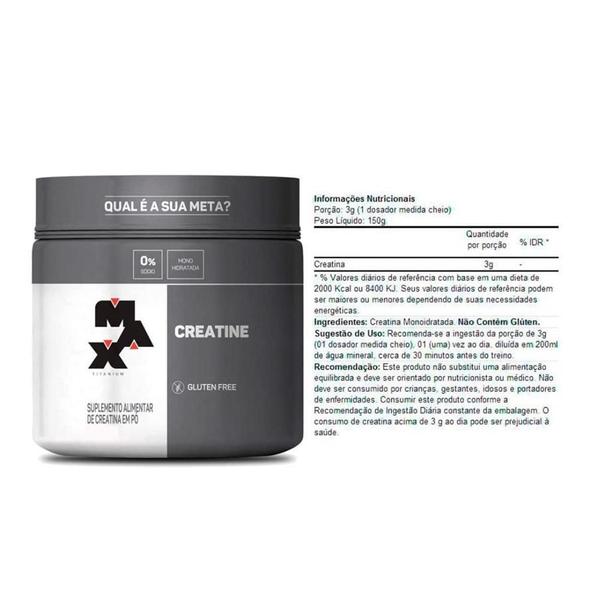 Imagem de Creatina 100% Pura Monohidratada (300G) Max Titanium