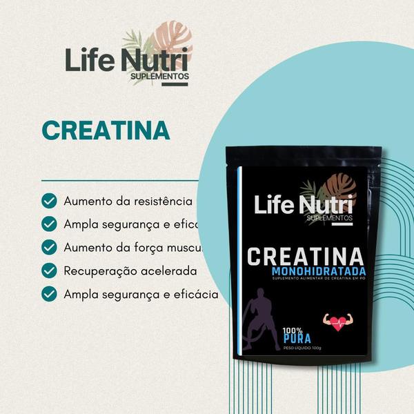 Imagem de CREATINA 100% PURA monohidratada c/ Laudo Life Nutri