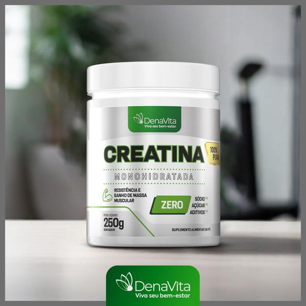 Imagem de Creatina 100% Pura Monohidratada Micronizada 250g Creatine  - Denavita