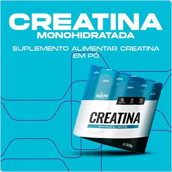 Imagem de Creatina 100% Pura Natural Monohidratada 300g Shark Pro