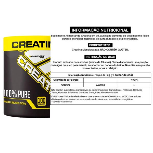 Imagem de Creatina 100% Pure 300g Adaptogen