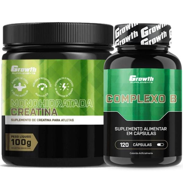 Imagem de Creatina 100g Monohidratada + Complexo B 120 Caps Growth