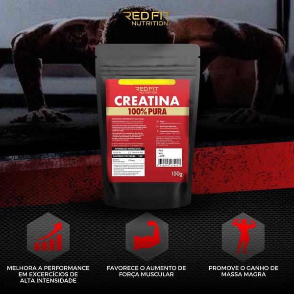 Imagem de Creatina 150g L-Glutamina 150g L-Arginina 150g Beta-Alanina 150g - 100% Pura Importada - Red Fit Nutrition