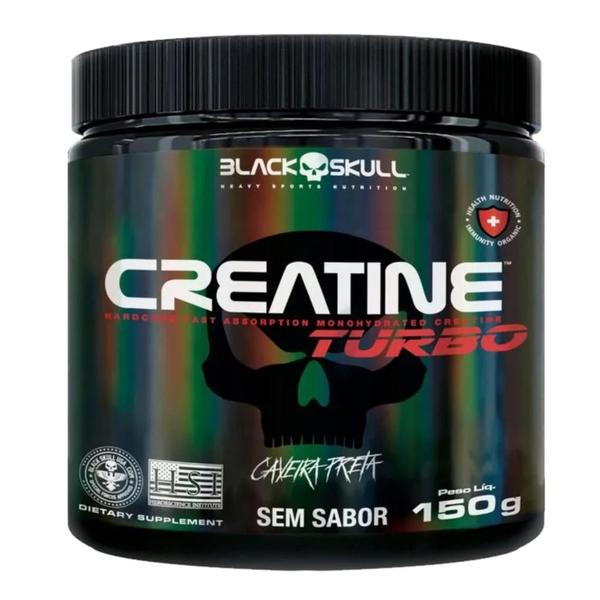 Imagem de Creatina 150g Turbo + Bcaa 2400mg 100 Caps Black Skull