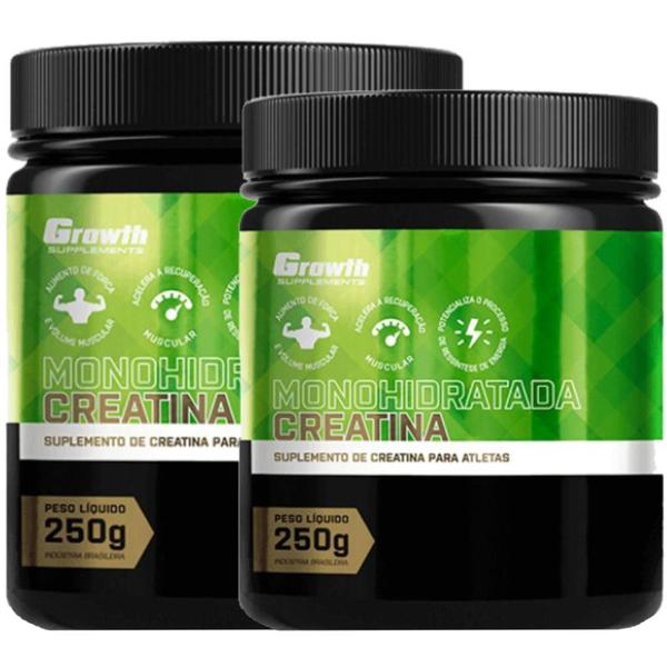 Imagem de Creatina 250g Monohidratada Growth Supplements Kit 2 Potes