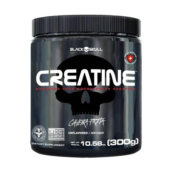 Imagem de Creatina Black Skull Creatine Caveira Preta Sem Sabor 300g