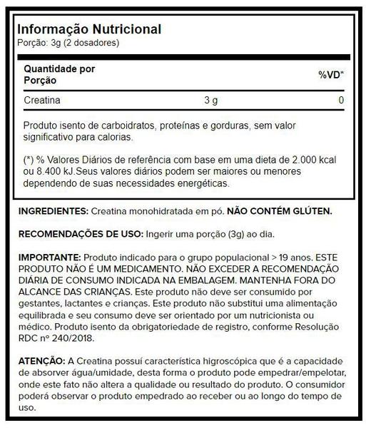 Imagem de Creatina Creapure Growth Suplementos Ganho de Massa 100g