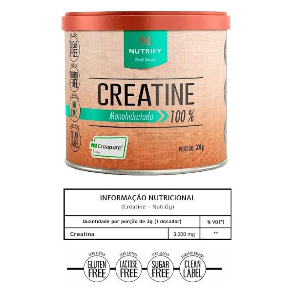 Imagem de Creatina Creapure Nutrify 300g Creatine 100% Monohidratada