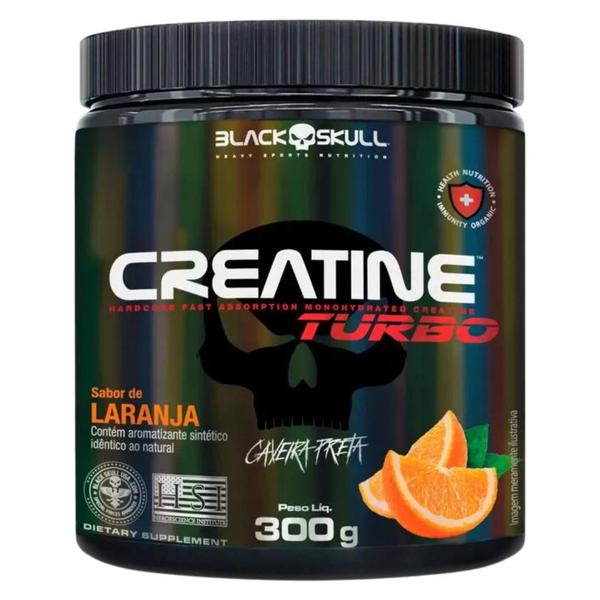 Imagem de Creatina em Pó Black Skull Caveira Preta Monohidratada 300g