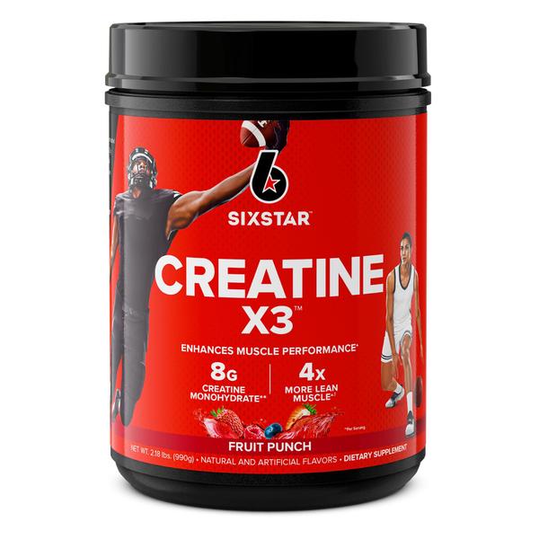 Imagem de Creatina em pó Six Star Creatine X3 Fruit Punch 30 porções